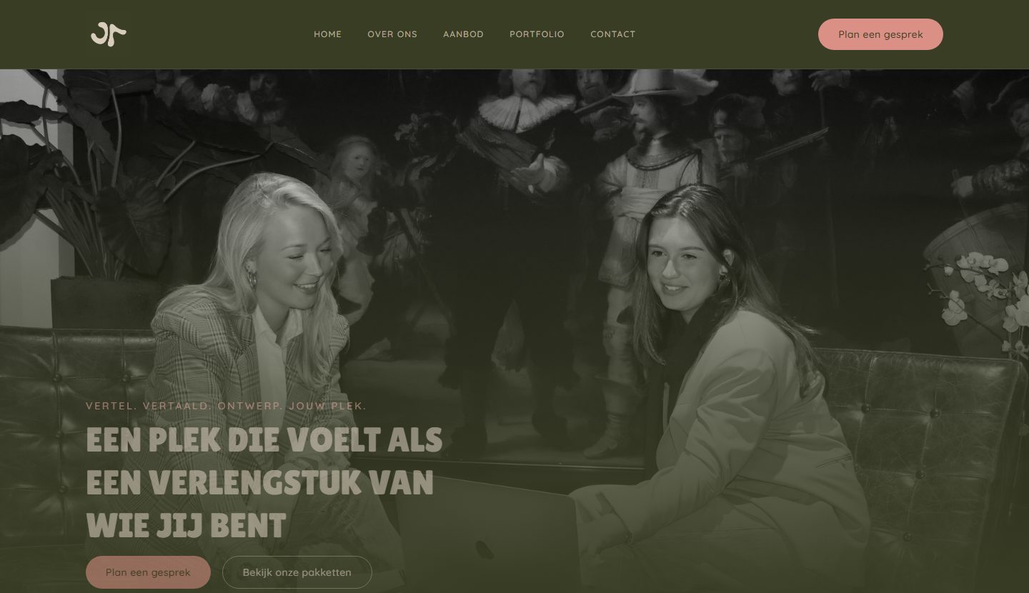 Schermafbeelding van de homepage van byjyl.nl